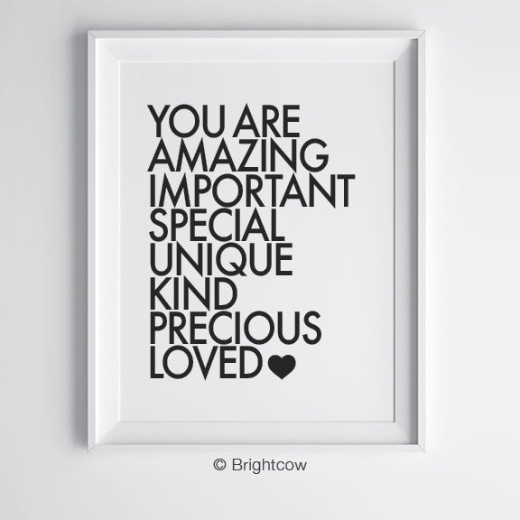 You Are Amazing Printable Girls Printable Wall Art