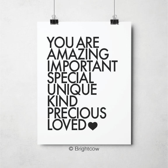 You Are Amazing Printable Girls Printable Wall Art