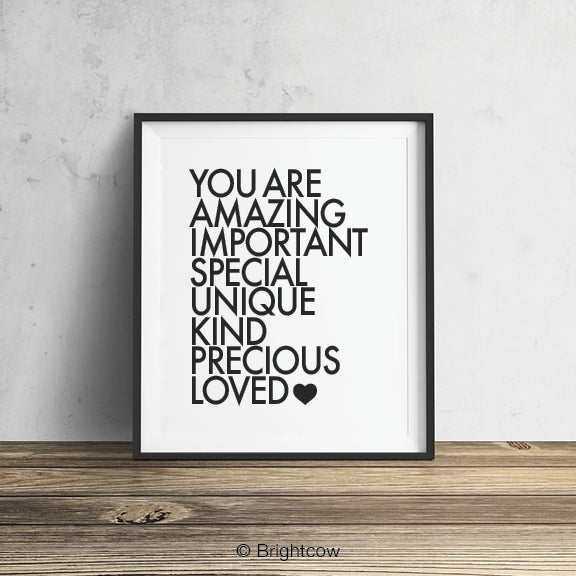 You Are Amazing Printable Girls Printable Wall Art