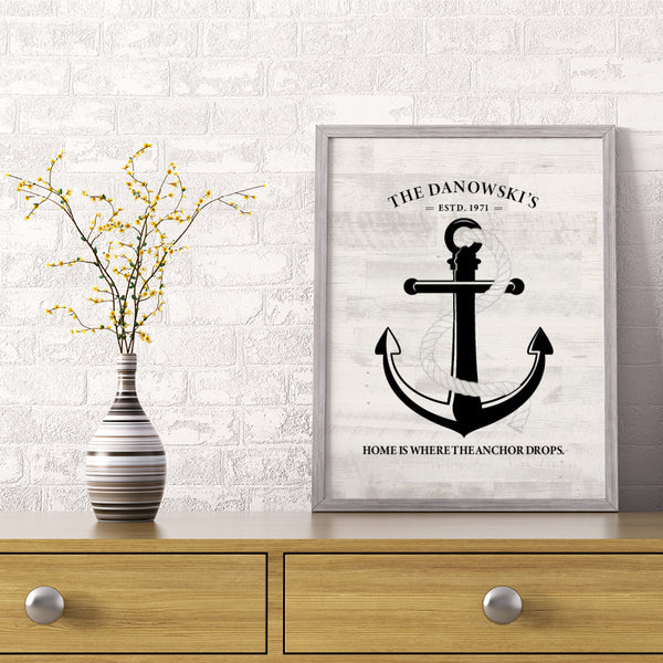 Anchor Last Name Wall Decor