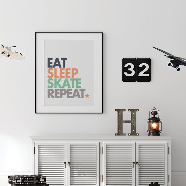 skateboard boy room