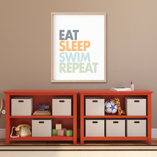 Eat Sleep Swim Repeat Print
