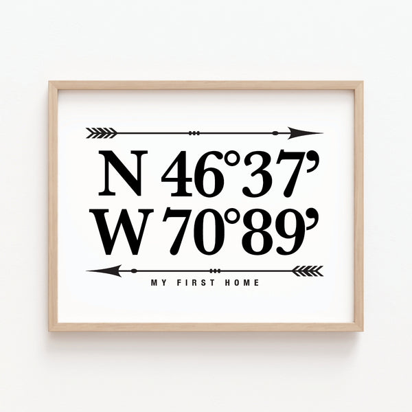 simple home coordinate print housewarming gift