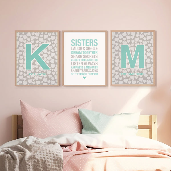 modern sister quote wall decor
