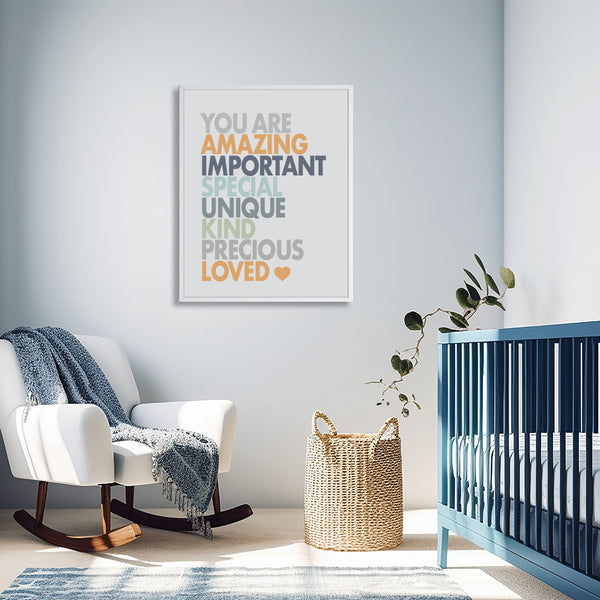 Nursery Brave Strong Loved Quote