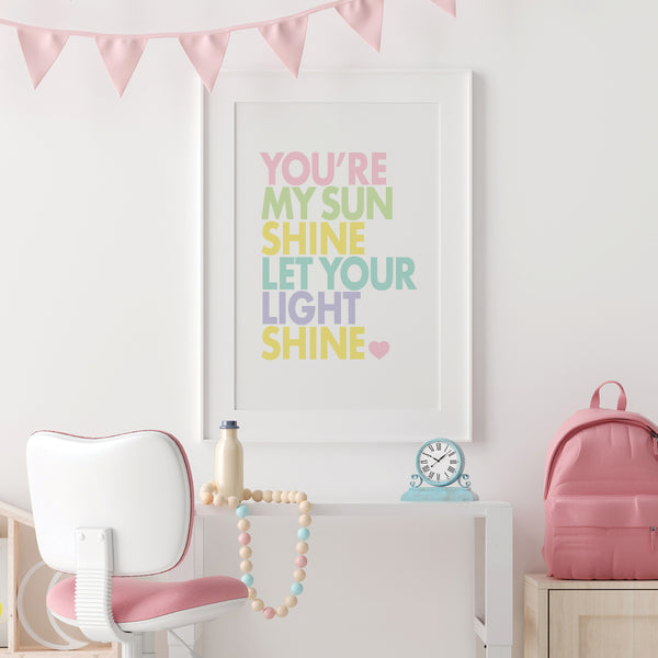 You are my sunshine wall decor