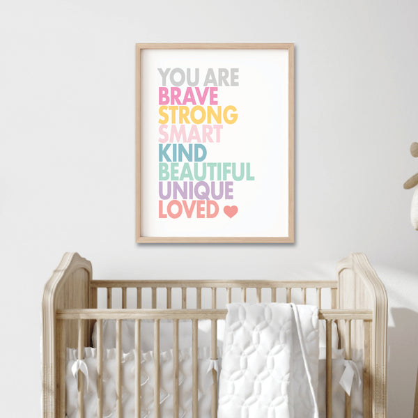 Inspirational above crib art