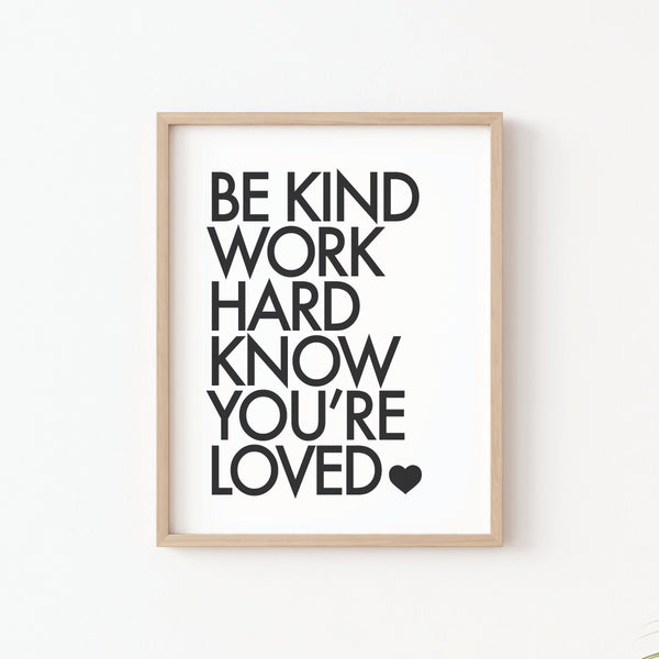 Positive teen room wall print
