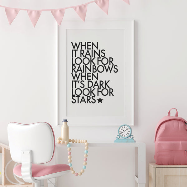 When It Rains Look For Rainbows Printable Art