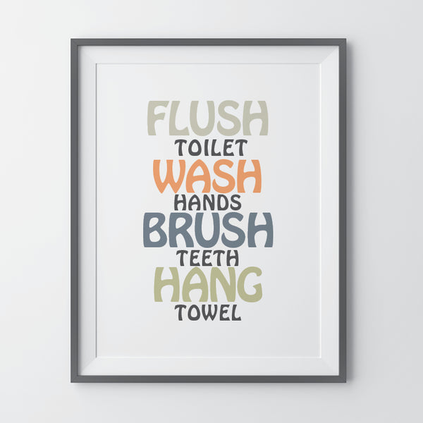 Flush Wash Brush Hang printable