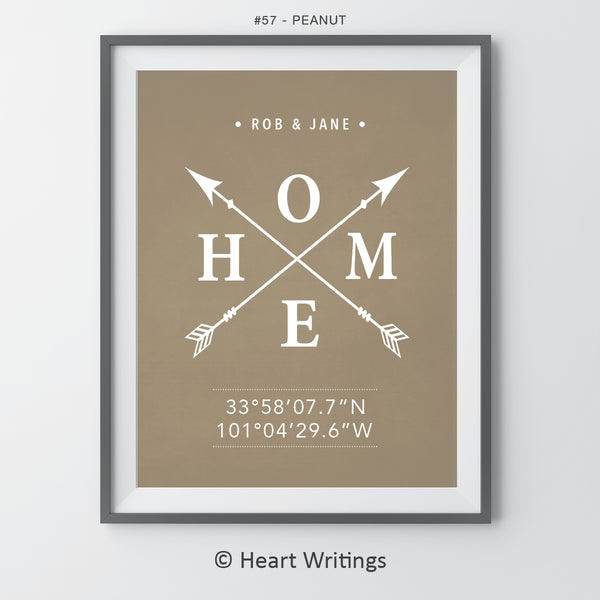 Family Name Wall Decor with Home Arrows