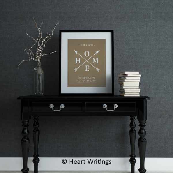 Family Name Wall Decor with Home Arrows