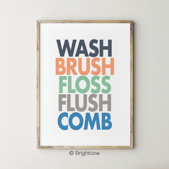 Little Boy Bathroom Wall Art Printable