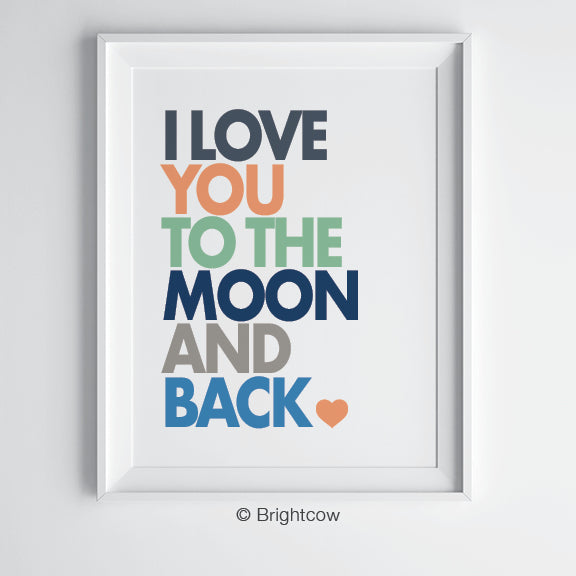 I love you to the moon and back nursery decor