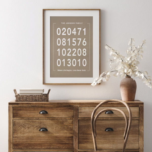 Family Dates Print