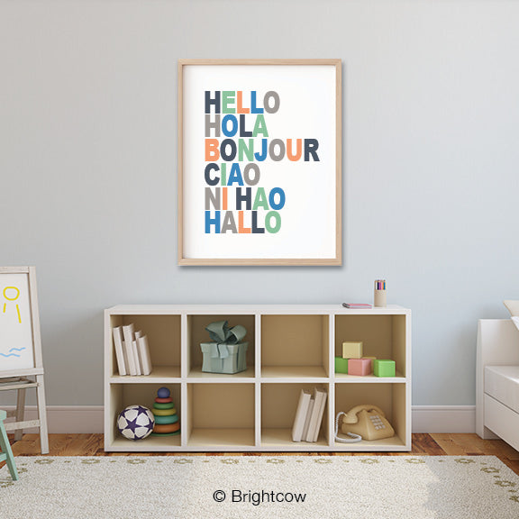 Hello in Different Languages Printable