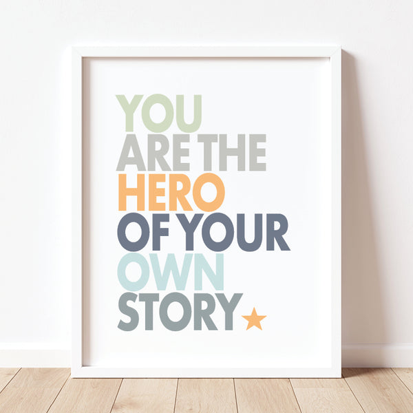 Super hero boy room wall art