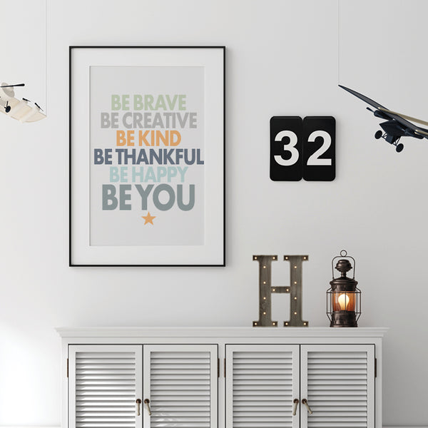 Be brave be kind be you printable