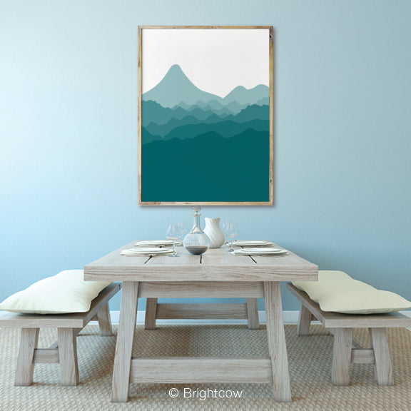 Turquoise wall art