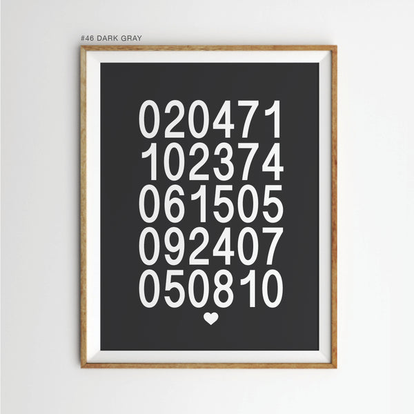 Family Dates Wall Art