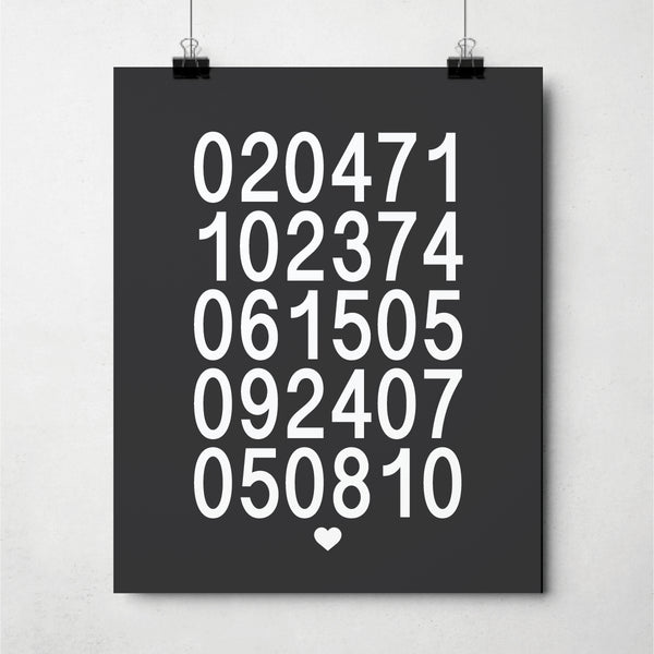 Family Dates Wall Art