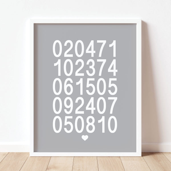 Family Dates Wall Art