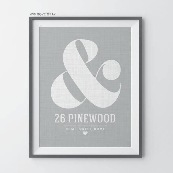 Ampersand Address Wall Art Print
