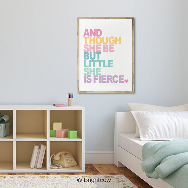 little girl room wall art pastel