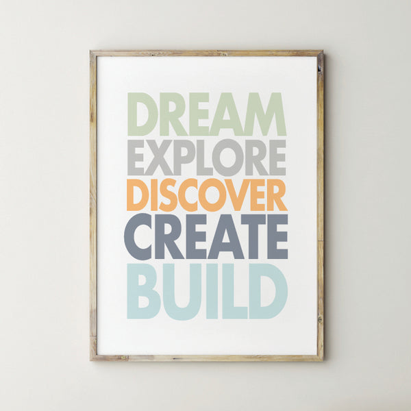 Boy inspirational quote wall decor