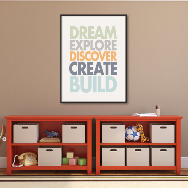 Motivational boy room wall art printable