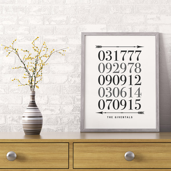 Modern minimalist family milestone print design