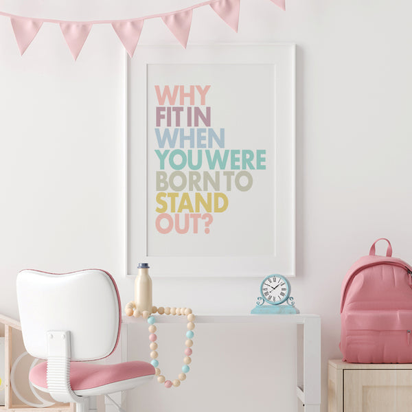 Inspirational little girl quote print
