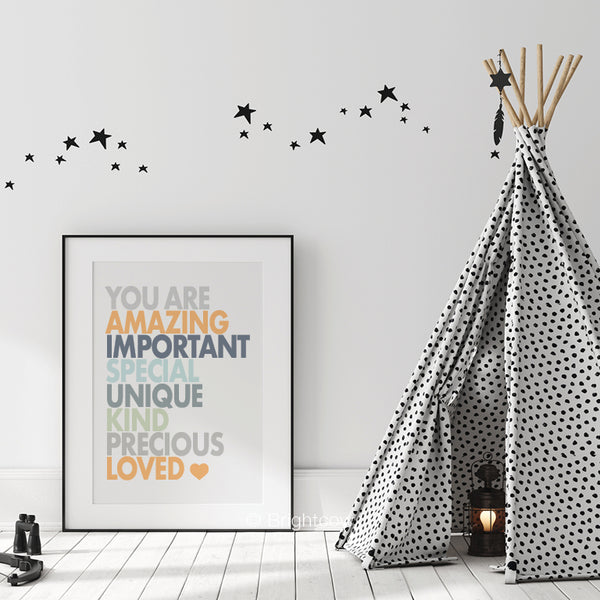 Boy room downloadable wall quote poster