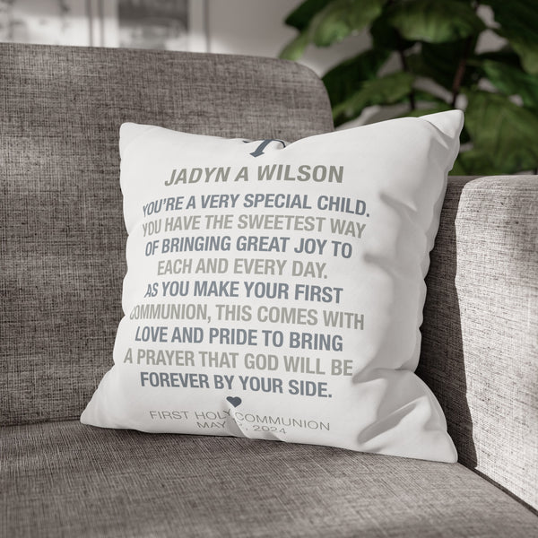 Personalized First Holy Communion Gift for Boy Pillowcase