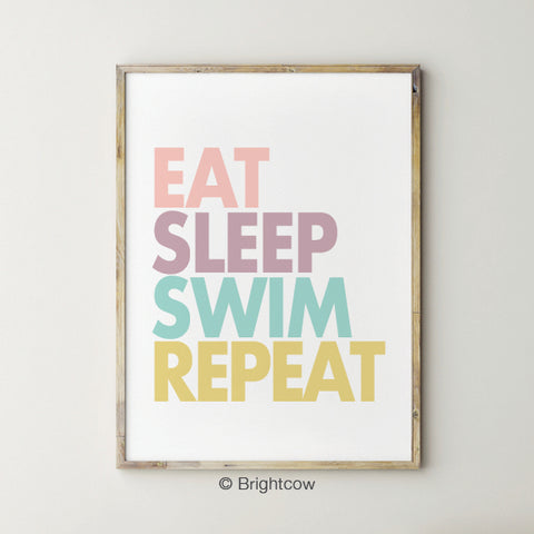 Eat Sleep Swim Repeat Printable