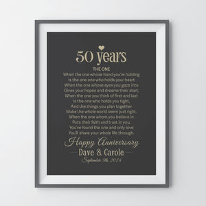 Unique 50 year anniversary gift for grandparents