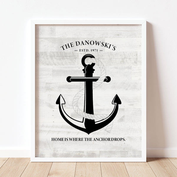 Anchor Last Name Wall Decor