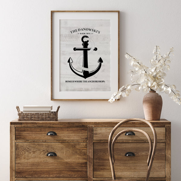 Anchor Last Name Wall Decor