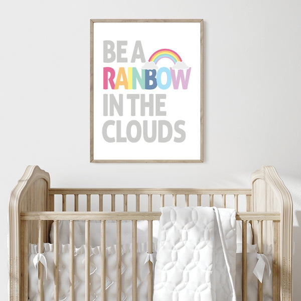 Rainbow above crib wall decor