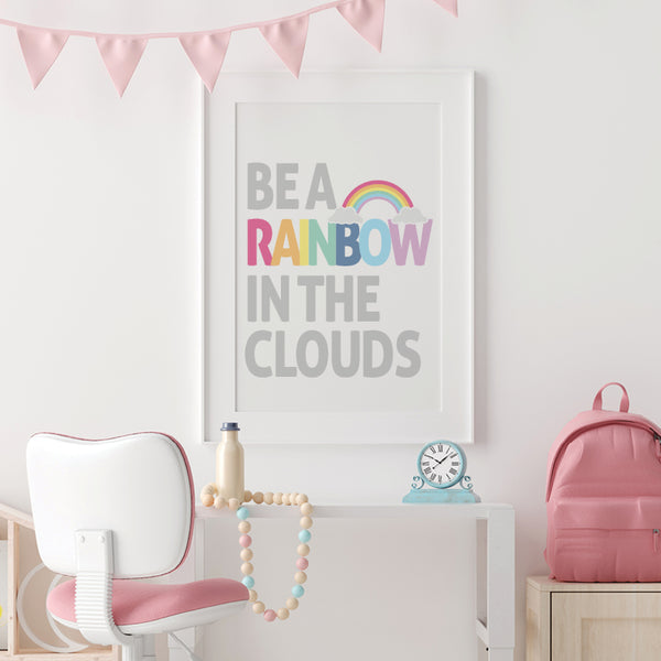 Rainbow wall art for little girl