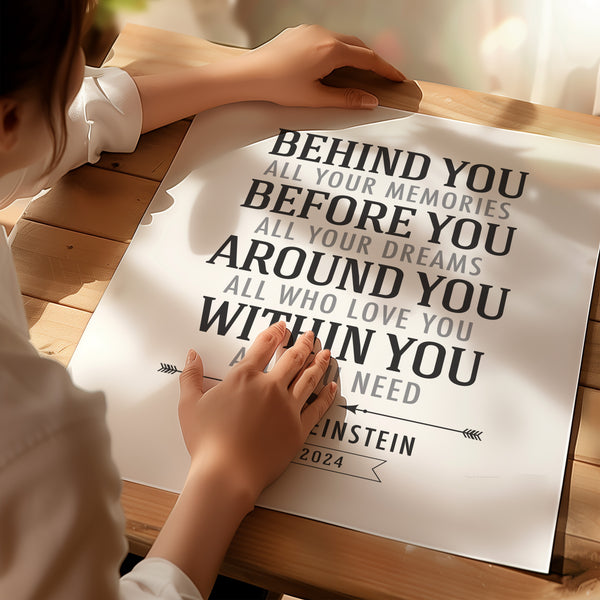 Behind You Before You Around You Within You Graduation Gift