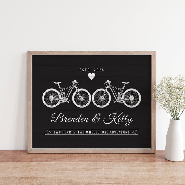 Custom romantic couple name poster