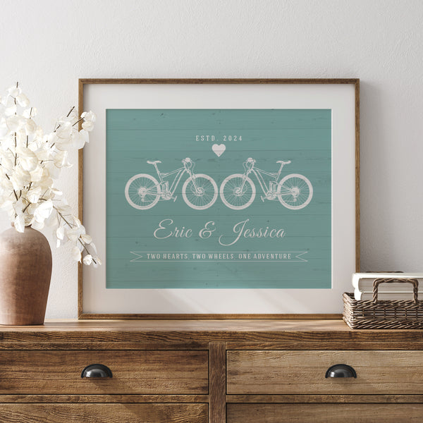 Romantic wall art with names and date