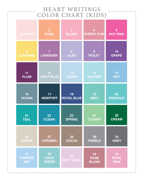 HeartWritings Design_Kids color chart_New