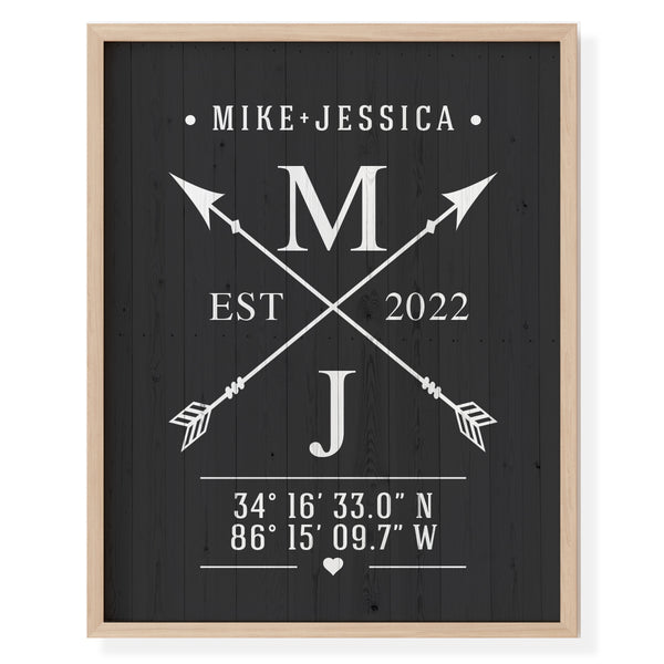 farmhouse beach engagement print personalized couple names unframed wall art