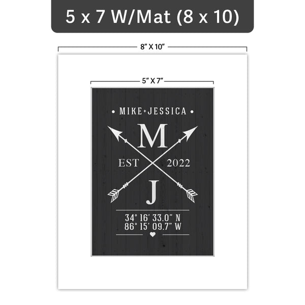 premium matte paper engagement print displayed in farmhouse beach bedroom