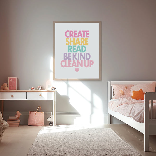 girl playroom wall art