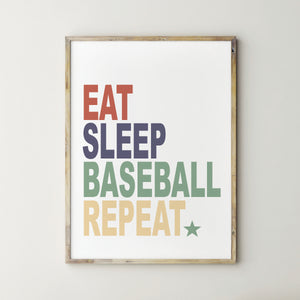 Eat Sleep Baseball Repeat