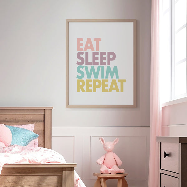 Swimmer girl wall decor