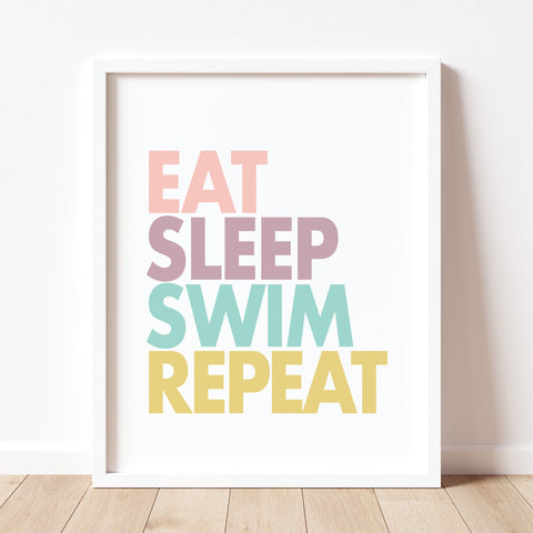 Eat Sleep Swim Repeat Printable